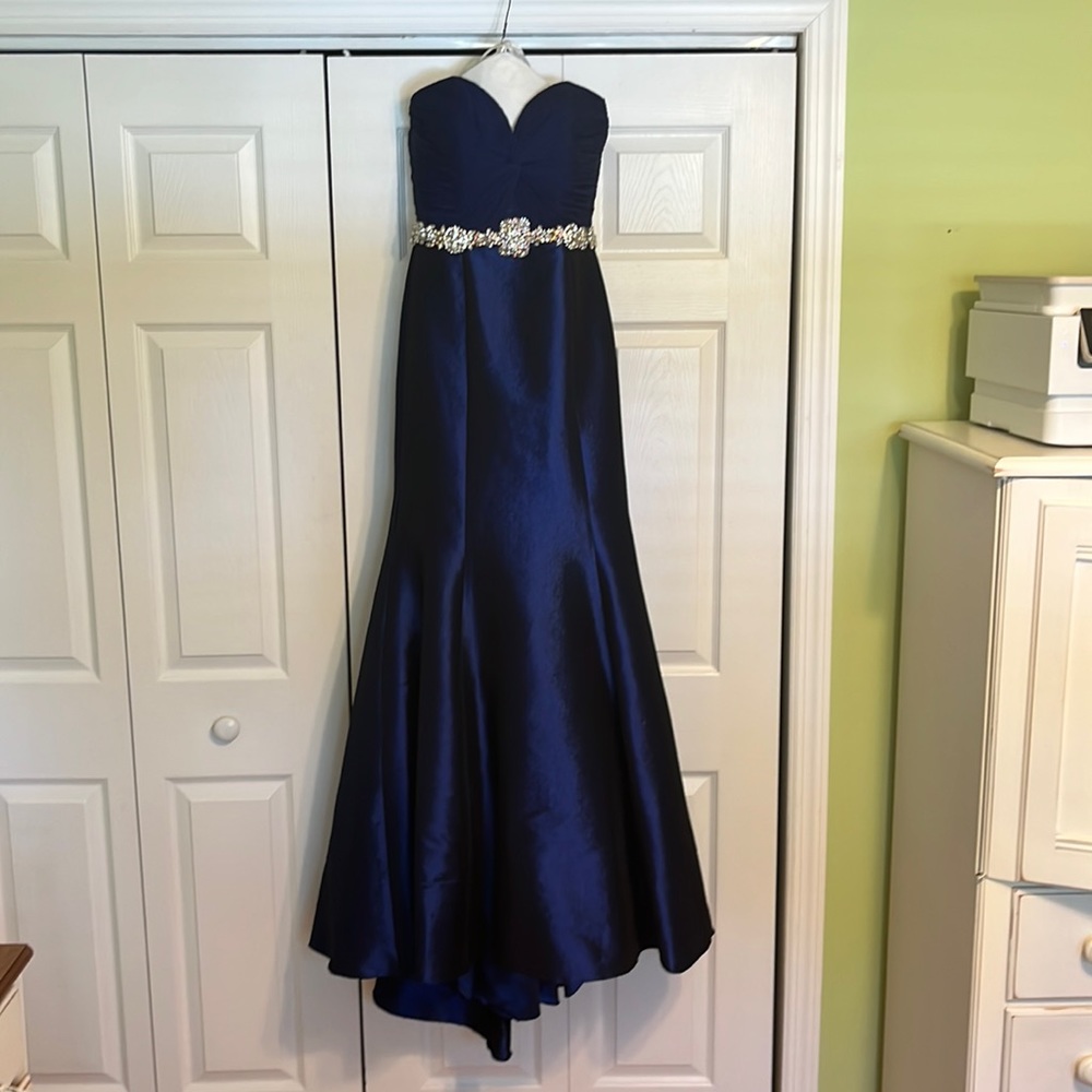 Jovani Navy Blue Prom Dress